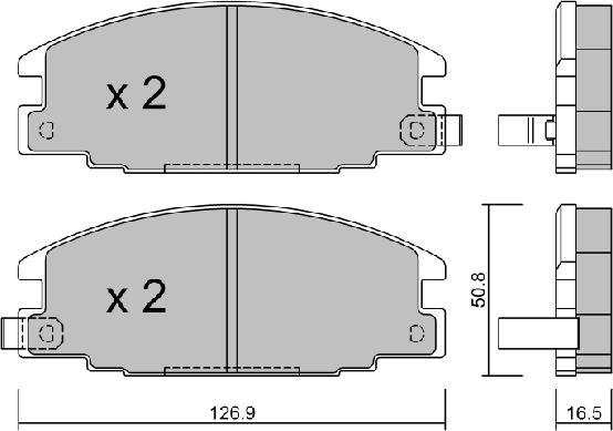 Aisin BPIS-1900 - Kit pastiglie freno, Freno a disco www.autoricambit.com