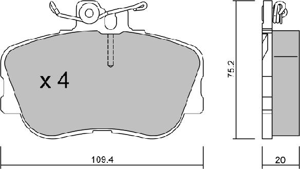 AISIN BPMB-1009 - Kit pastiglie freno, Freno a disco www.autoricambit.com