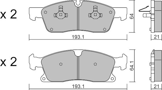 AISIN BPMB-1018 - Kit pastiglie freno, Freno a disco www.autoricambit.com