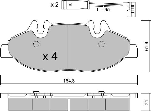 AISIN BPMB-1012 - Kit pastiglie freno, Freno a disco www.autoricambit.com