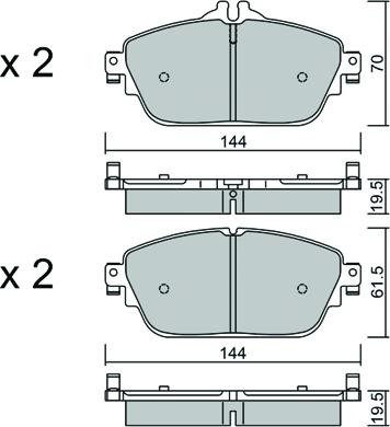 AISIN BPMB-1021 - Kit pastiglie freno, Freno a disco www.autoricambit.com