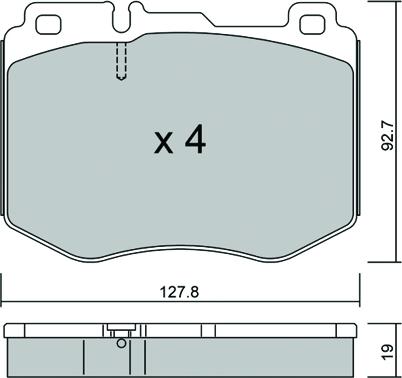 Aisin BPMB-1023 - Kit pastiglie freno, Freno a disco www.autoricambit.com