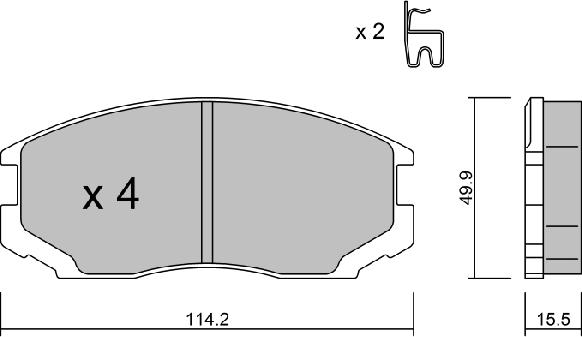 Aisin BPMI-1904 - Kit pastiglie freno, Freno a disco www.autoricambit.com