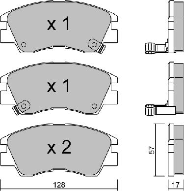 Aisin BPMI-1906 - Kit pastiglie freno, Freno a disco www.autoricambit.com