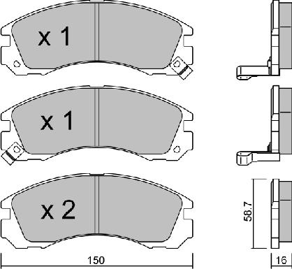 Aisin BPMI-1902 - Kit pastiglie freno, Freno a disco www.autoricambit.com