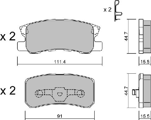 Aisin BPMI-2901 - Kit pastiglie freno, Freno a disco www.autoricambit.com