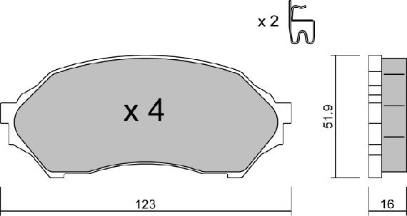 AISIN BPMZ-1909 - Kit pastiglie freno, Freno a disco www.autoricambit.com