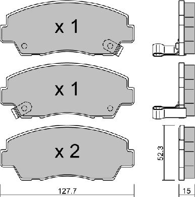 AISIN BPMZ-1904 - Kit pastiglie freno, Freno a disco www.autoricambit.com