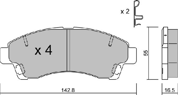 Aisin BPMZ-1905 - Kit pastiglie freno, Freno a disco www.autoricambit.com