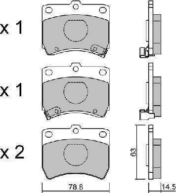 Aisin BPMZ-1907 - Kit pastiglie freno, Freno a disco www.autoricambit.com