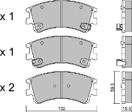 AISIN BPMZ-1001 - Kit pastiglie freno, Freno a disco www.autoricambit.com