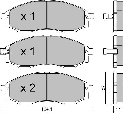 Aisin BPNI-1903 - Kit pastiglie freno, Freno a disco www.autoricambit.com