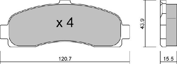 AISIN BPNI-1914 - Kit pastiglie freno, Freno a disco www.autoricambit.com