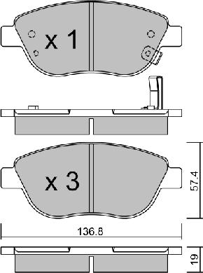 AISIN BPOP-1007 - Kit pastiglie freno, Freno a disco www.autoricambit.com