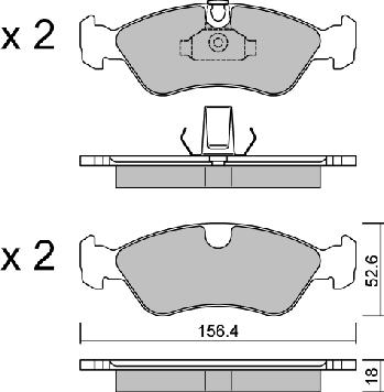 AISIN BPOP-1016 - Kit pastiglie freno, Freno a disco www.autoricambit.com