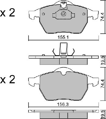 AISIN BPOP-1012 - Kit pastiglie freno, Freno a disco www.autoricambit.com