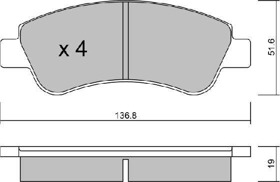 Aisin BPPE-1005 - Kit pastiglie freno, Freno a disco www.autoricambit.com