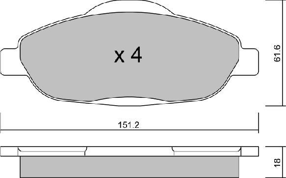 AISIN BPPE-1001 - Kit pastiglie freno, Freno a disco www.autoricambit.com