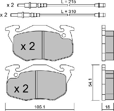 Aisin BPPE-1014 - Kit pastiglie freno, Freno a disco www.autoricambit.com