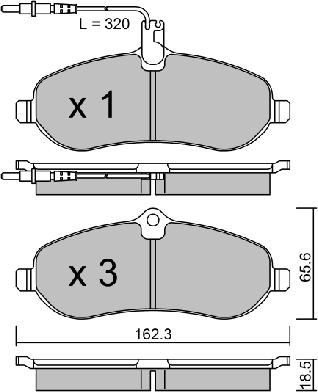 Aisin BPPE-1010 - Kit pastiglie freno, Freno a disco www.autoricambit.com