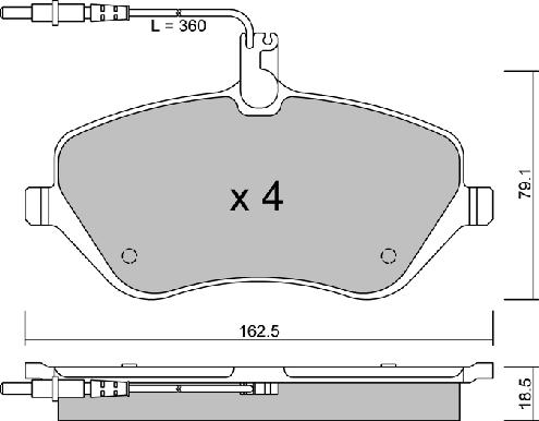 AISIN BPPE-1011 - Kit pastiglie freno, Freno a disco www.autoricambit.com