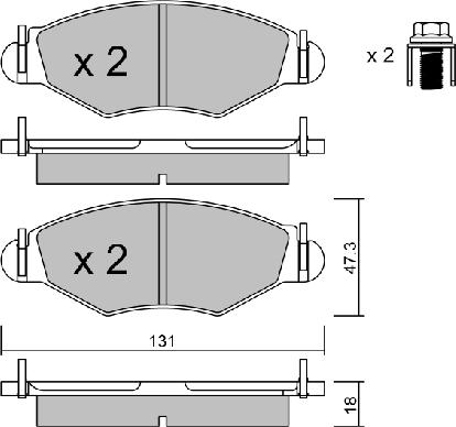 AISIN BPPE-1012 - Kit pastiglie freno, Freno a disco www.autoricambit.com