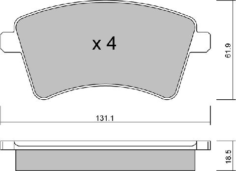 AISIN BPRE-1014 - Kit pastiglie freno, Freno a disco www.autoricambit.com