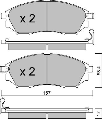 Aisin BPRE-1011 - Kit pastiglie freno, Freno a disco www.autoricambit.com