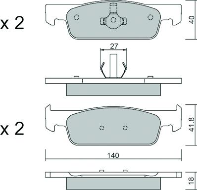 Aisin BPRE-1025 - Kit pastiglie freno, Freno a disco www.autoricambit.com