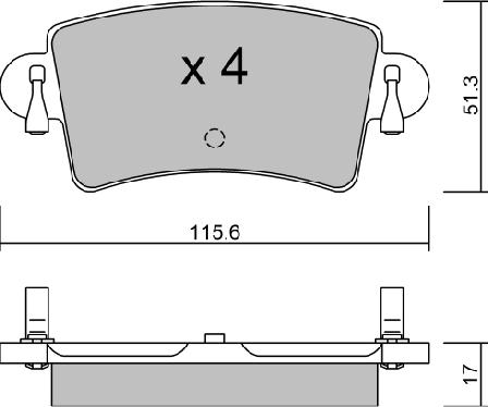 AISIN BPRE-2004 - Kit pastiglie freno, Freno a disco www.autoricambit.com