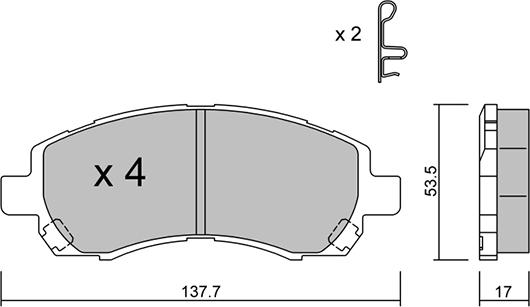 AISIN BPSB-1001 - Kit pastiglie freno, Freno a disco www.autoricambit.com