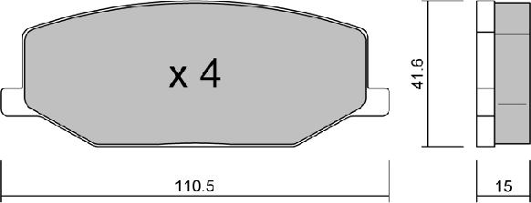 AISIN BPSZ-1007 - Kit pastiglie freno, Freno a disco www.autoricambit.com