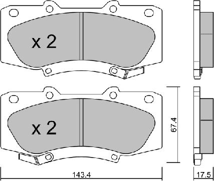 AISIN BPTO-1012 - Kit pastiglie freno, Freno a disco www.autoricambit.com