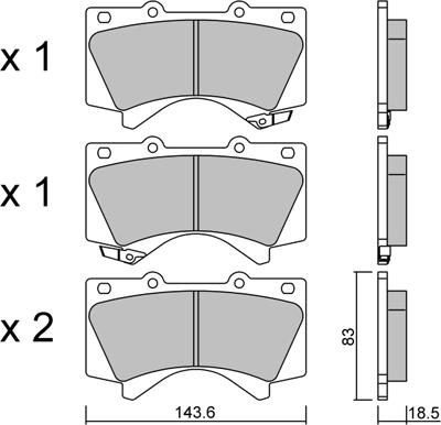 AISIN BPTO-1024 - Kit pastiglie freno, Freno a disco www.autoricambit.com