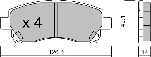 Aisin BPTO-1026 - Kit pastiglie freno, Freno a disco www.autoricambit.com