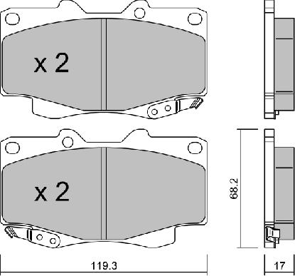 Aisin BPTO-1021 - Kit pastiglie freno, Freno a disco www.autoricambit.com