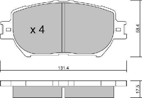 Aisin BPTO-1023 - Kit pastiglie freno, Freno a disco www.autoricambit.com