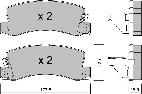 AISIN BPTO-2900 - Kit pastiglie freno, Freno a disco www.autoricambit.com