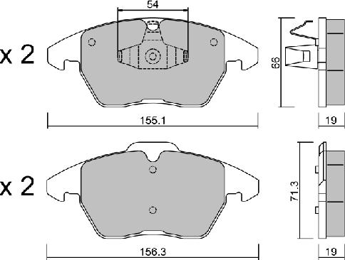 AISIN BPVW-1006 - Kit pastiglie freno, Freno a disco www.autoricambit.com