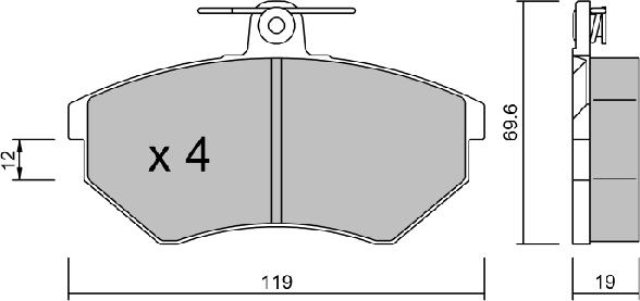 AISIN BPVW-1003 - Kit pastiglie freno, Freno a disco www.autoricambit.com