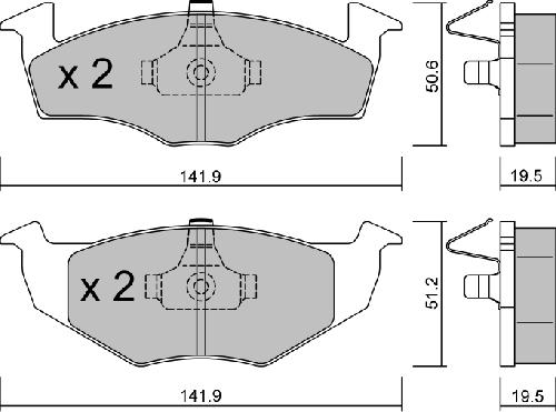 AISIN BPVW-1031 - Kit pastiglie freno, Freno a disco www.autoricambit.com