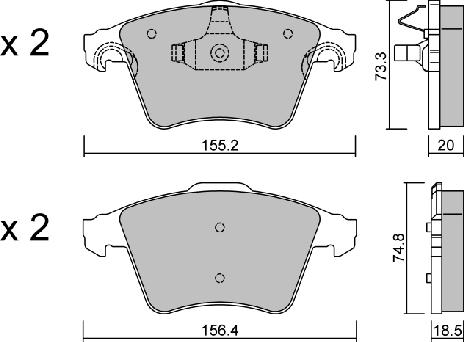 Aisin BPVW-1032 - Kit pastiglie freno, Freno a disco www.autoricambit.com