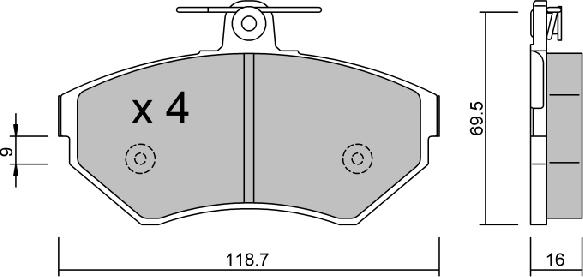 Aisin BPVW-1024 - Kit pastiglie freno, Freno a disco www.autoricambit.com