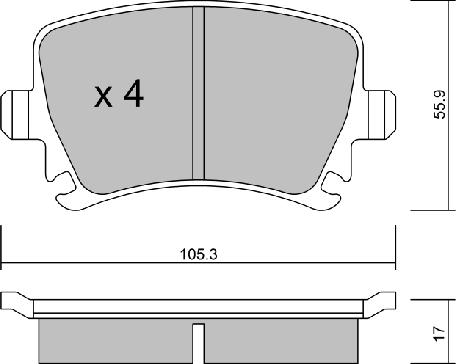 Aisin BPVW-2003 - Kit pastiglie freno, Freno a disco www.autoricambit.com