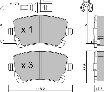 Aisin BPVW-2002 - Kit pastiglie freno, Freno a disco www.autoricambit.com