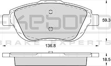 PEUGEOT 16 849 096 80 - Kit pastiglie freno, Freno a disco www.autoricambit.com