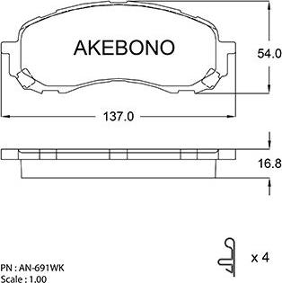 BOSCH 0 986 AB2 166 - Kit pastiglie freno, Freno a disco www.autoricambit.com