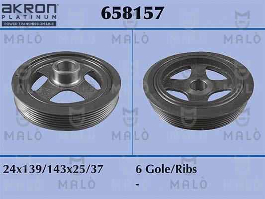 AKRON-MALÒ 658157 - Puleggia cinghia, Albero a gomiti www.autoricambit.com