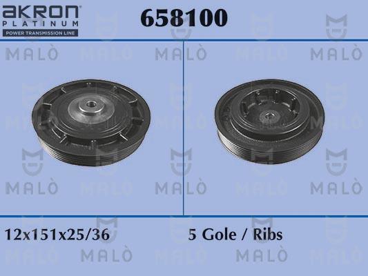 AKRON-MALÒ 658100 - Puleggia cinghia, Albero a gomiti www.autoricambit.com