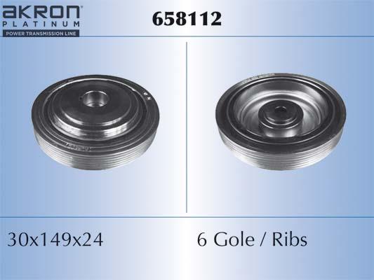 AKRON-MALÒ 658112 - Puleggia cinghia, Albero a gomiti www.autoricambit.com